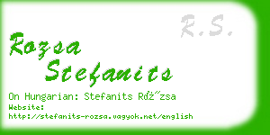 rozsa stefanits business card